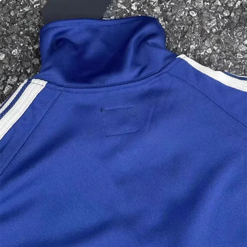 ss Butterfly Embroidery AWGE Blue Track Jacket Men Women Quality White Striped Oversized Casual Zipper Jackets 241018