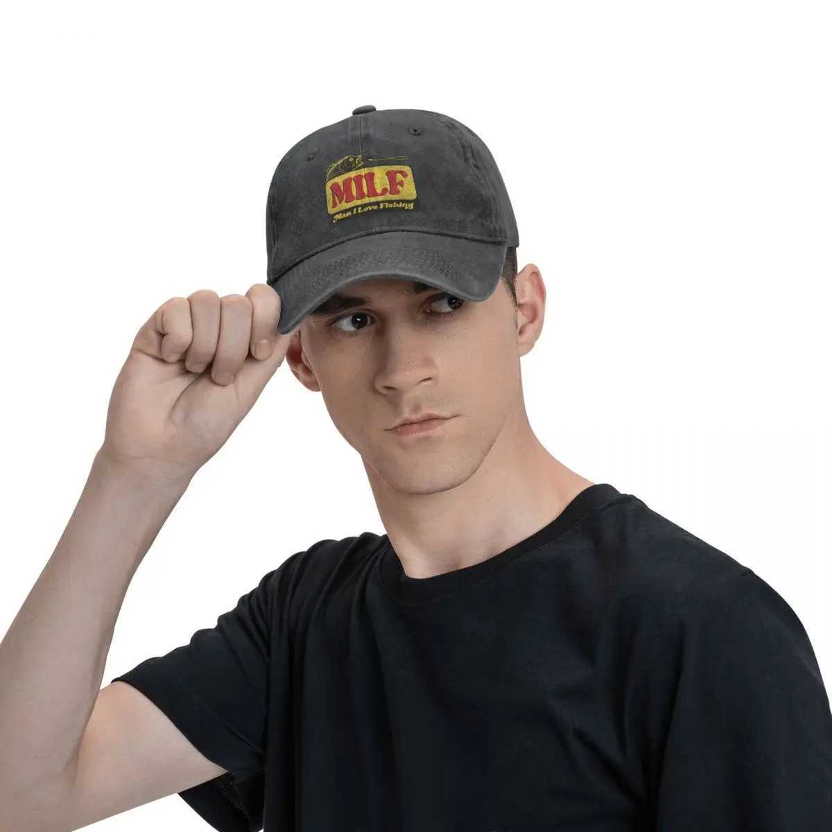 Pure Color Dad Hats MILF Man I Love Fishing Womens Hat Sun Visor Baseball Caps Art Peaked CapX241018