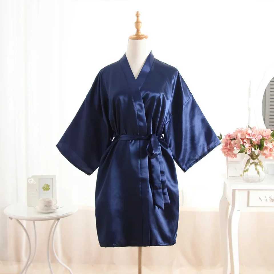 Fashion Mens Silk-like Satin Long Robes Summer Solid Color Wrap Dressing Gown Bathrobe Nightgown Pajamas Robes UnisexXJ241018