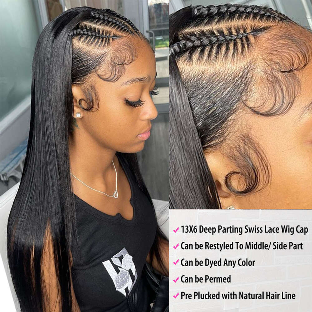 13x6 Bone Straight Human Hair Lace Frontal Wig 5x5 6x4 Easy-Go Lace Wigs For Women Pre Plucked With BabyHair 13x4 Lace Front Wig
