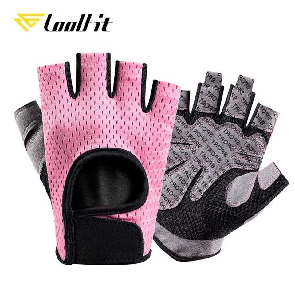 CoolFit Breathable Fitn Gloves Silicone Palm Hollow Gym Gloves Weightlifting Training Dumbbells Crossfit FitnessW241018