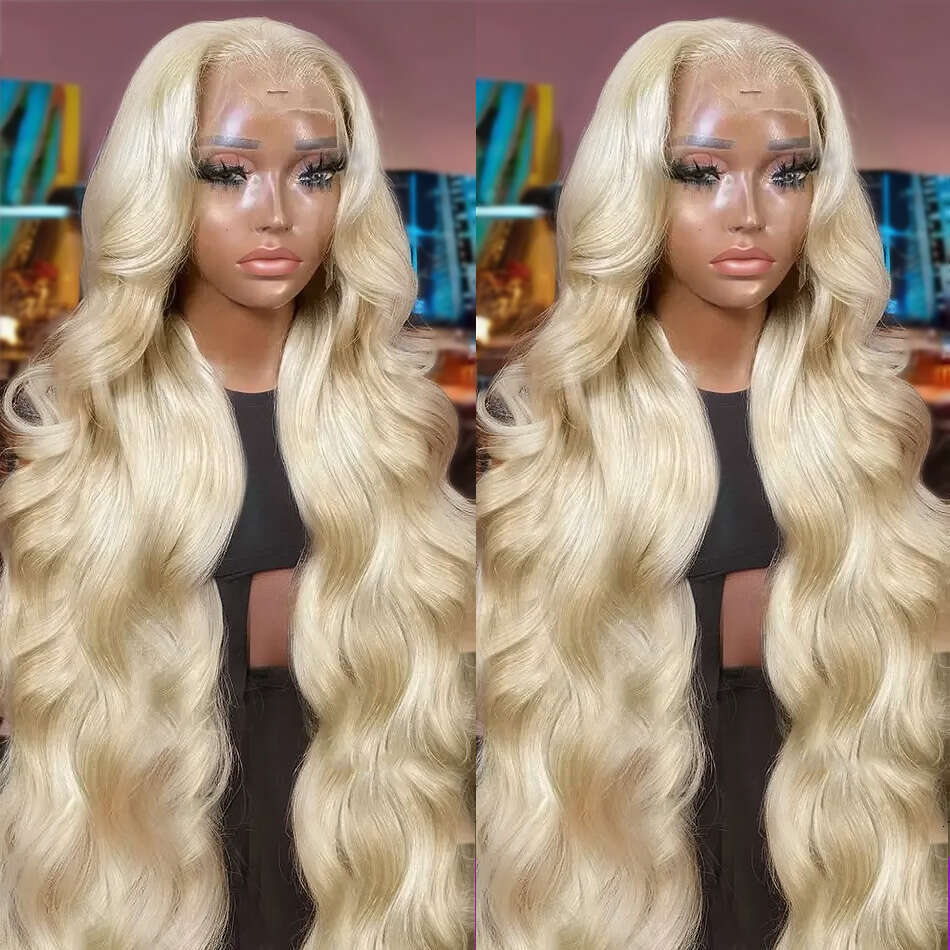 200 Density Body Wave HD Transparent 613 Honey Blonde 13x5 30Inch 13x6 Front Human Hair 13x4 Lace Frontal Wig Brazilian