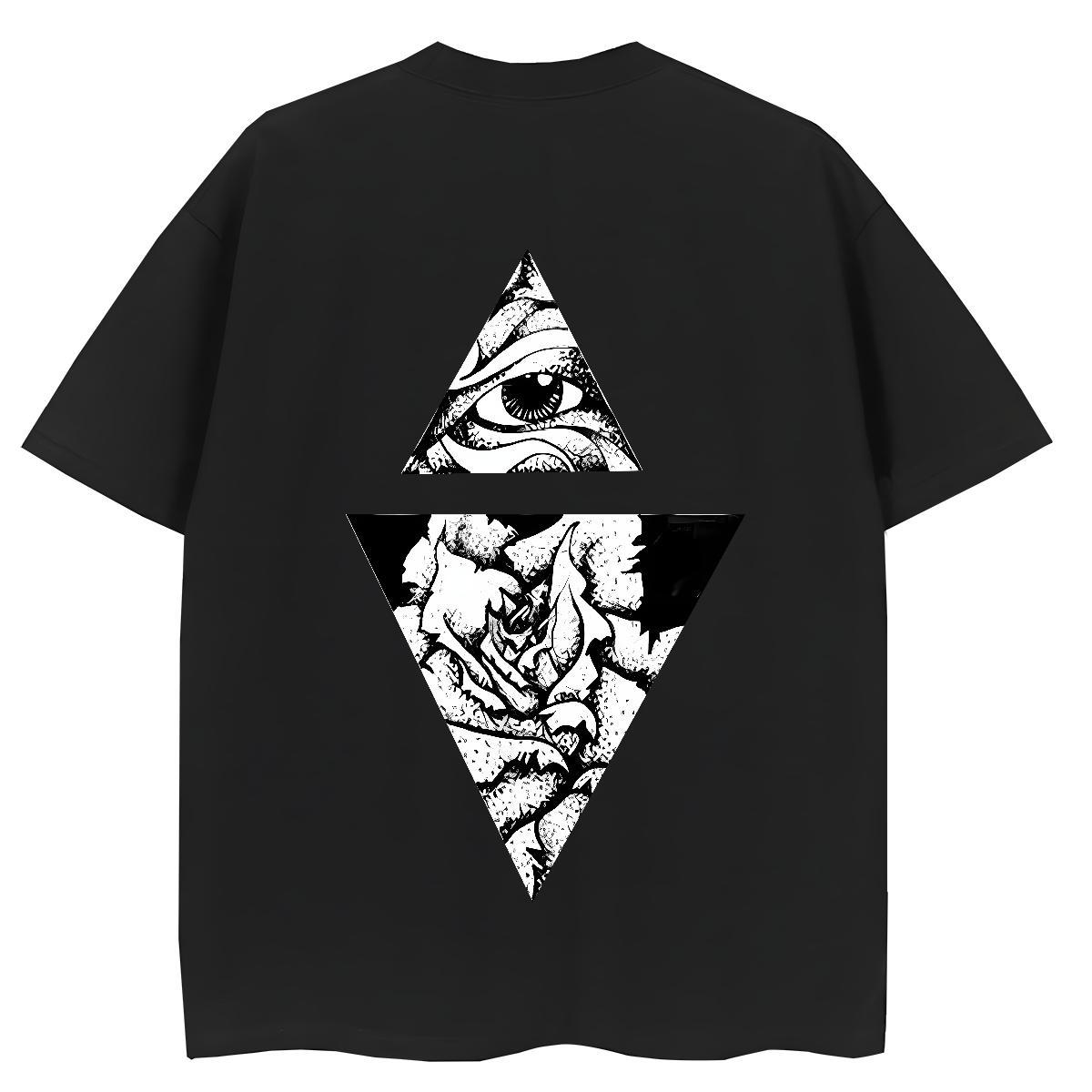 DIY Women T Shirts 230g 100% Cotton Crew Neck Casual Daily Wear eye of the devil Couples T Shirts 5A Oversized Tees Shirts