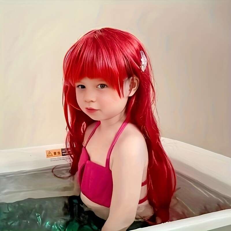 Hot Selg Children's Wig, Women's Curly Simulated Hair, Long Hair Synthetic Headband