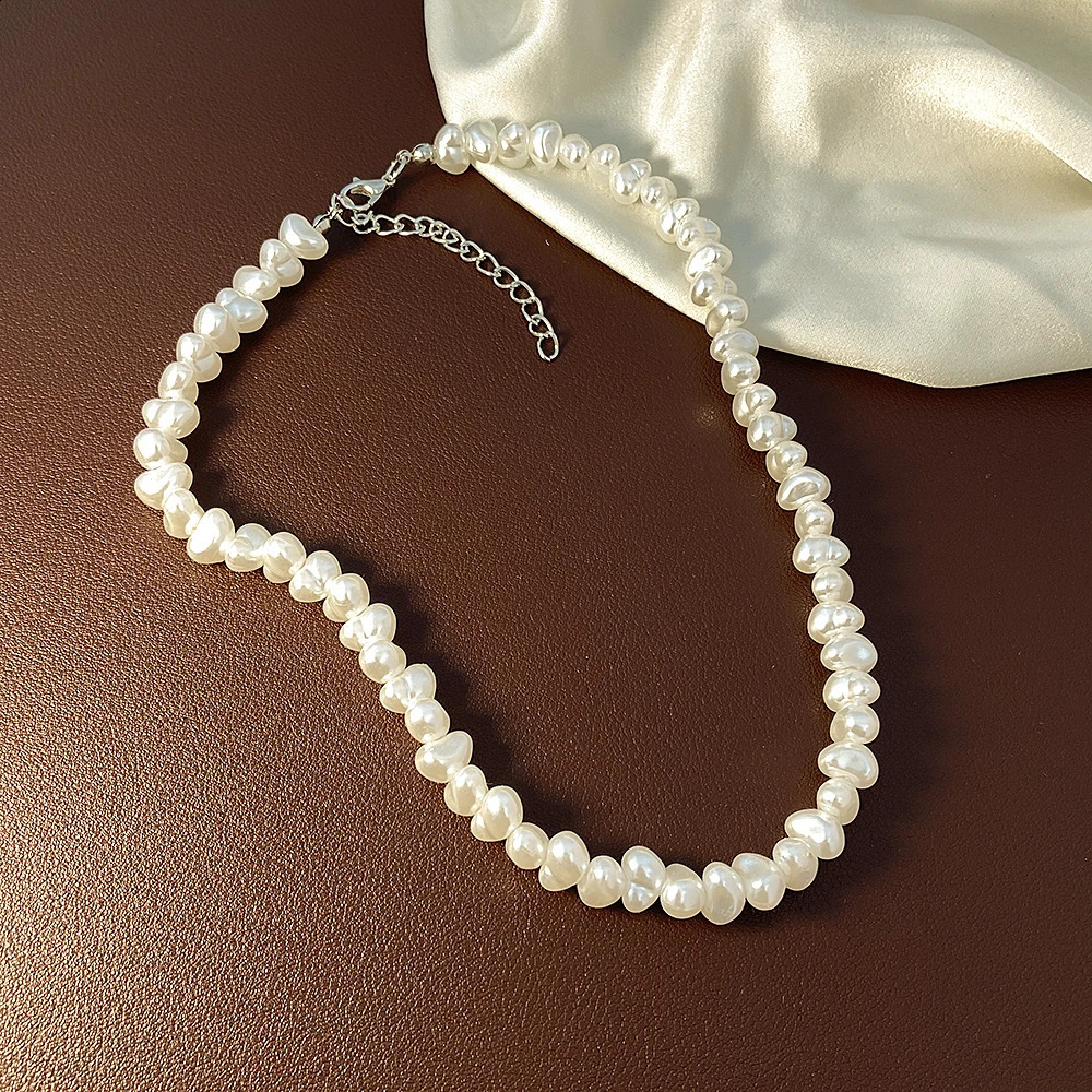 Jewelry Trendy Irregular Pearl Necklace Temperament Simple Handmade Strand Bead For Men Gift 241010