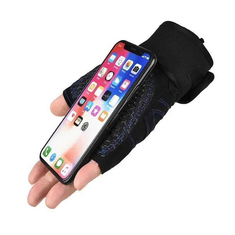 New anti slip and wear-resistant half finger gloves for mens outdoor sports cycling gloves gym weightlifting and fitness training glovesW241018