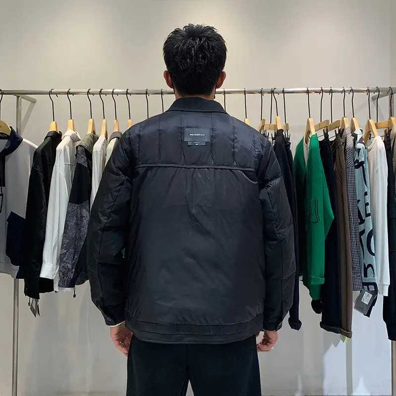 2023 Men Winter Fashion Warm Casual Windproof Parka Coats Male Short Cotton-padded Jackets Men Turn-down Collar Overcoats F507 LX241018