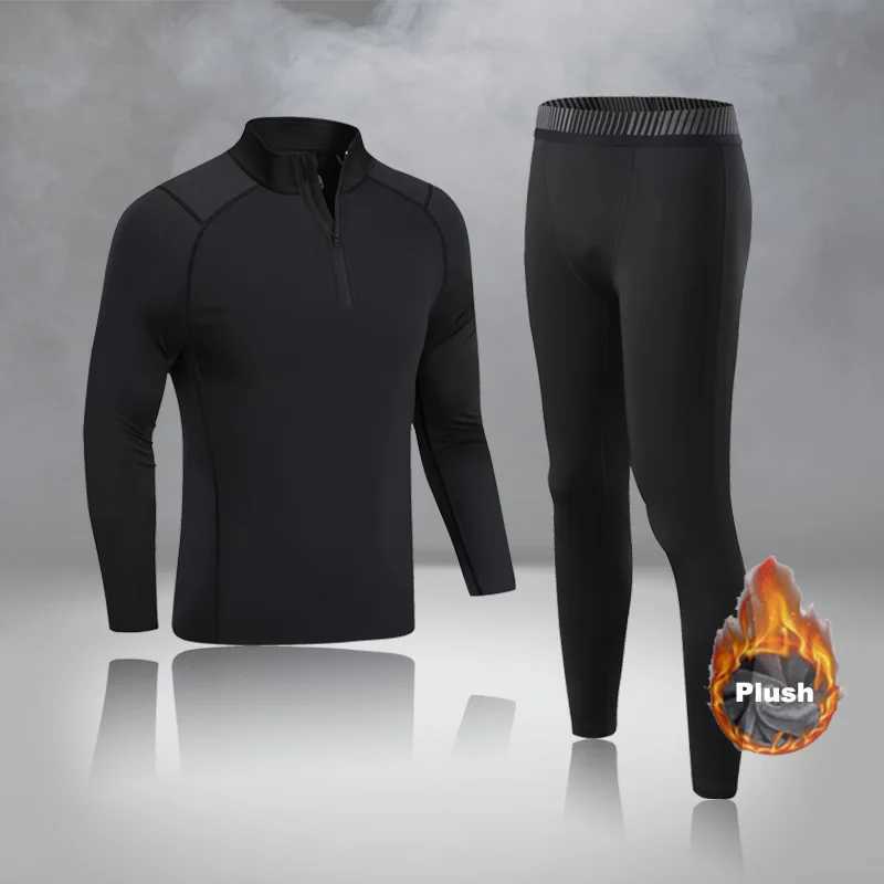 Men's Thermal Underwear Thermal Underwear Men And Kids Set Compression Long Johns Kp Warm Boys Winter Inner Wear Clothes For Tracksuit Y241018UQ1
