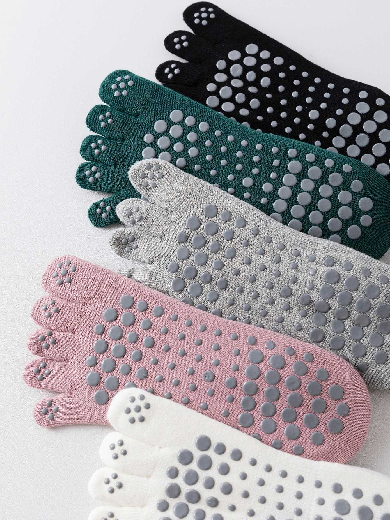 4 pairs of female yoga socks five finger socks non slip straps and fitness aerobic socksW241018