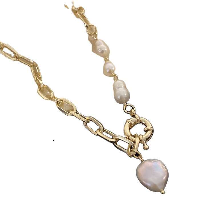 Baroque Pearl Necklace for Versatile and High Grade Collar Long Sweater Chain Women's Neckchain
