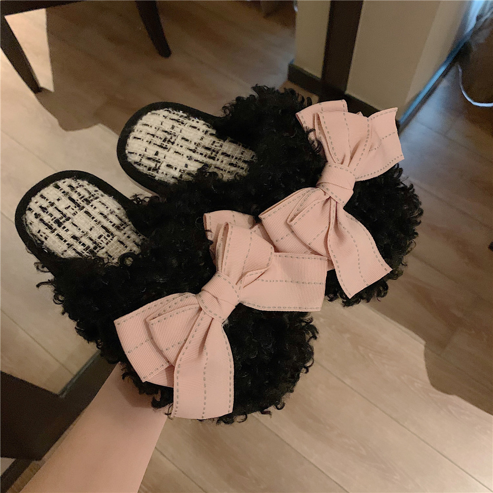 2024 New Cute Girl Heart Autumn and Winter Slippers for Womens Indoor Fashion Home Use Plush Cotton Shoes Free Shipping ace7