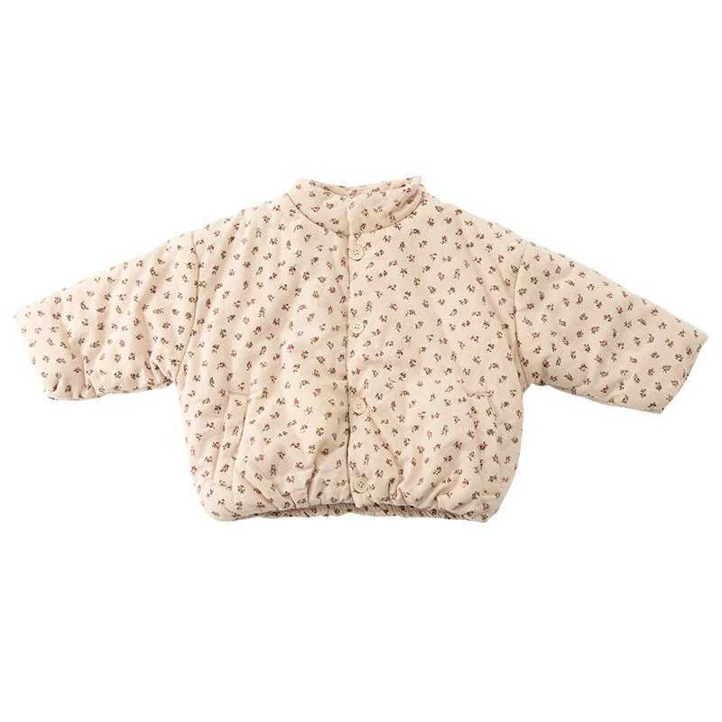 Girls outerwear jacket winter cotton windproof latest warm and velvet thick high-quality childrens clothing M241018