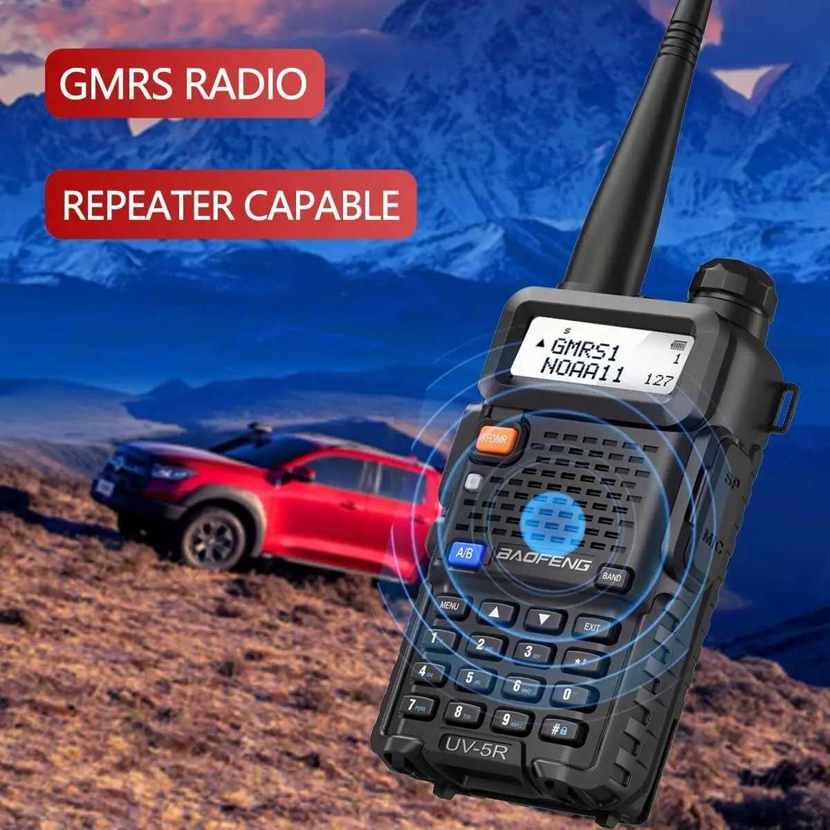Interphone Baofeng UV-5R GMRS Walkie Talkie Dual Band VHF UHF Long Range High Power NOAA Rechargeable UV5R UV 5R Handheld Ham Two Way Radio Z241018