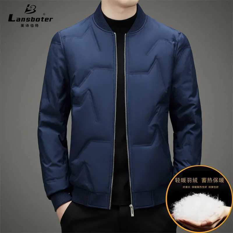 2024 Mens Autumn and Winter New Baseball Collar down Jacket Youth Short Simple Warm down Jacket LX241018