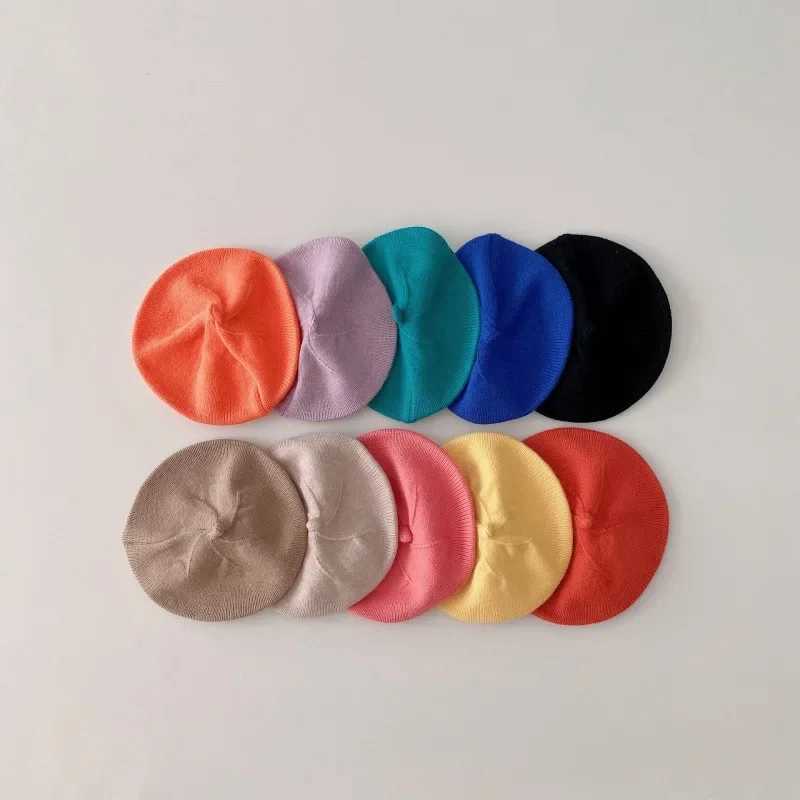 Fashion Knit Beret Multicolor Children Baby Hats Autumn Winter Styling Accessories Hipster Painter Hat for Girls Kids Bonnet LX241018