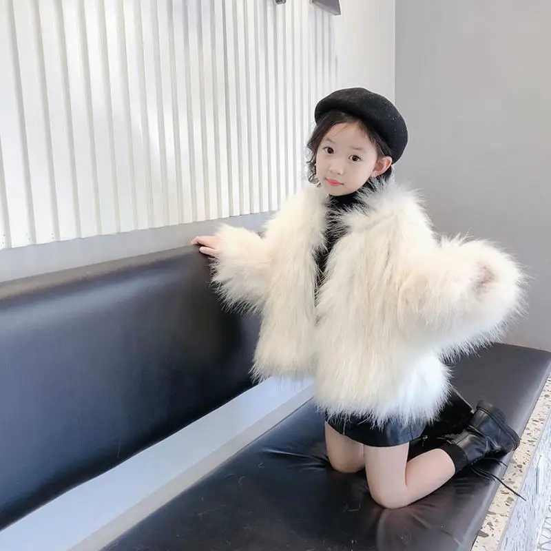 Autumn and winter new thick wool cotton jacket fashionable princess childrens clothing M241018