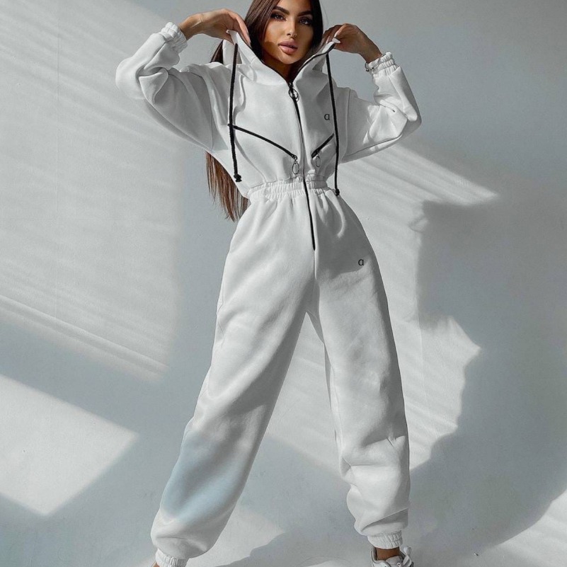 A701 Sports Hooded Sweater Yoga Two Piece Set Jumpsuits Tracksuit Winter Coat Fitness Sweatshirt Workout Jogger Suit Gym Tracksuit Autumn and winter
