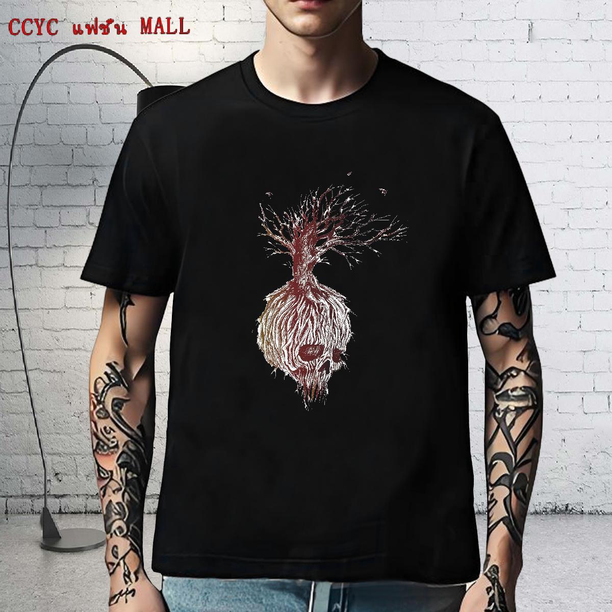 Loose Men T Shirts 230g Cotton skull Outdoor Custom Big Size Breathable Crew Neck Tshirt for Man Woman Brand Wear