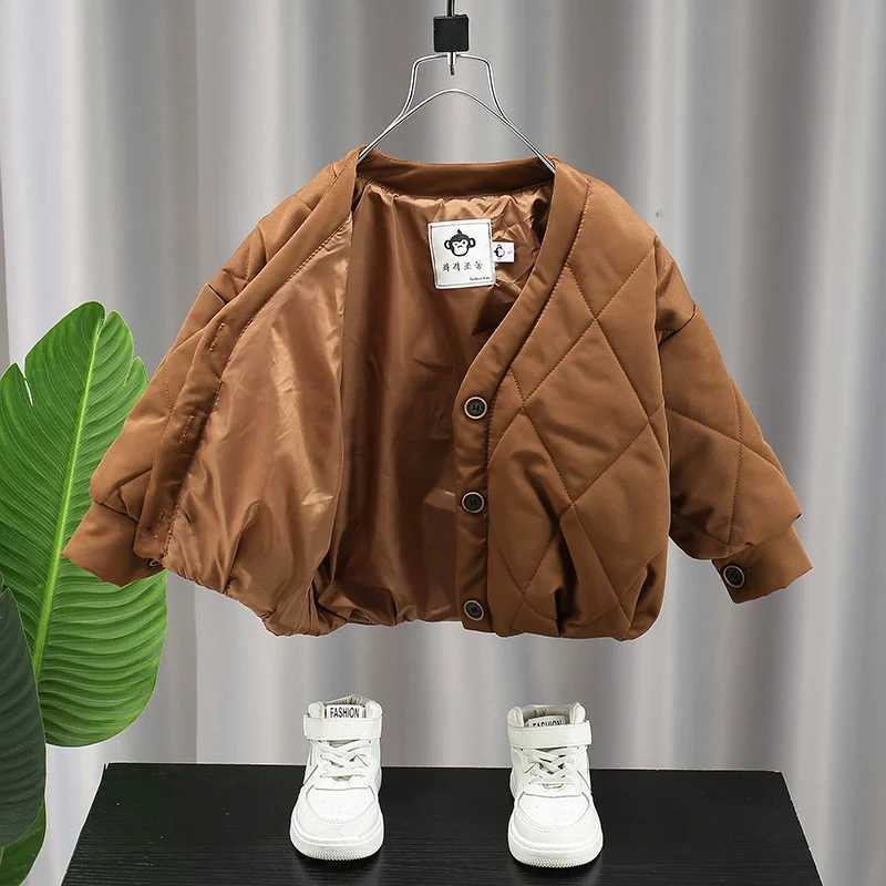 Boys outerwear cotton windproof outerwear elegant spring and autumn Christmas gift warm childrens clothing M241018