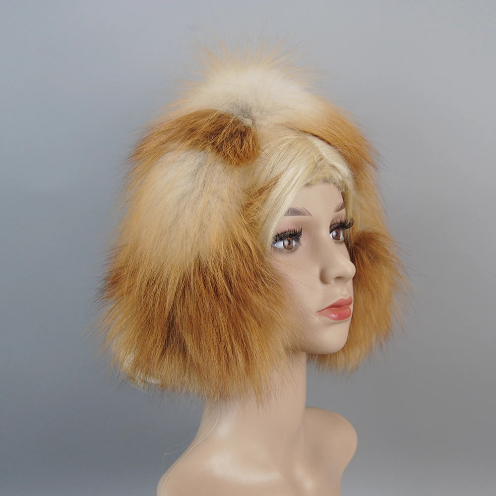 Women 100% Natural Fox Fur Earmuffs Plush Winter Warm Big Pompoms Fox Fur Ear Muffs Girls Real Fox Fur Earmuff 241018
