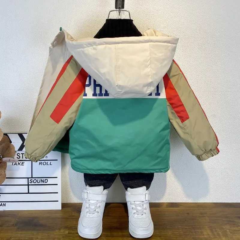 Boys outerwear cotton windproof outerwear cardigan woolen sweater Spring and Autumn Christmas gift warm childrens clothing M241018