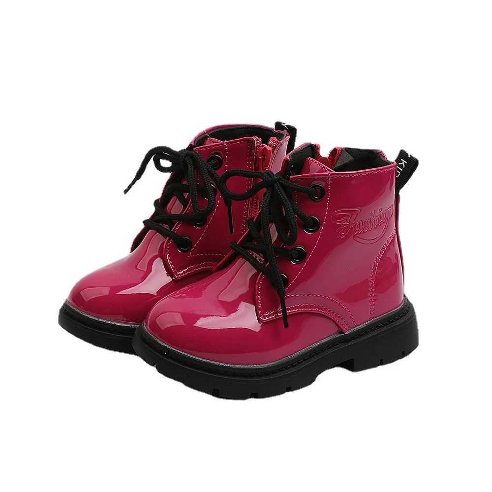 Boots Childrens trendy boots boys shoes autumn and winter leather childrens boots fashionable childrens boots warm winter boots childrens snow shoes H