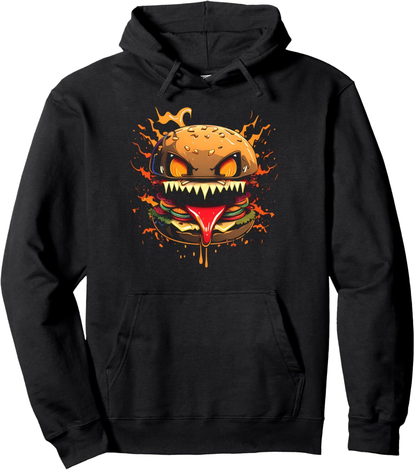 Hoodie for Mens Womens Hamburger Cheeseburger Foodie Fast Food Lover Gift Pullover Hoodie Graphic Hoodies sweatshirt Pullover Long Sleeve