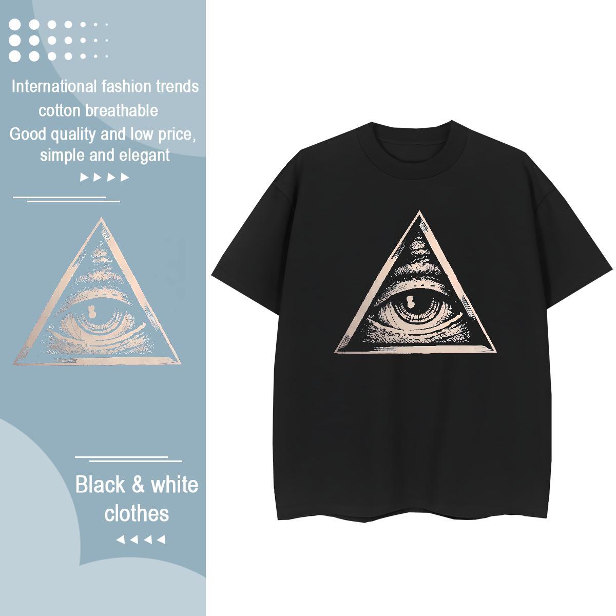 Custom Women T Shirts 100% Cotton 230g Breathable Sports Casual eye of the devil Woman Tshirt Nice Custom Printed Tshirts