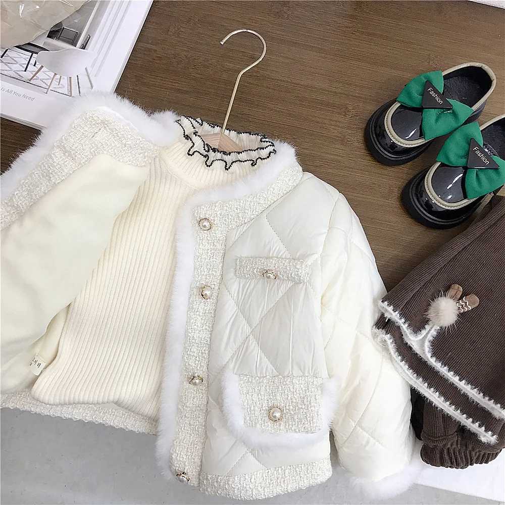 Girls outerwear windproof jacket sweet winter warm autumn cotton school sports youth clothing M241018