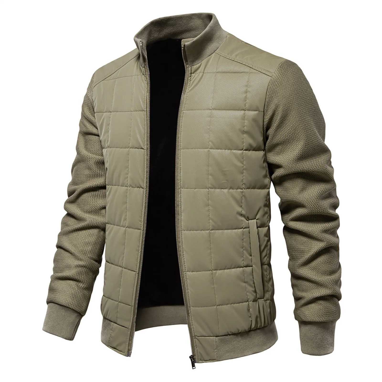 Autumn Winter Jacket Digital Print Hoodie Long Sleeve Mens Jacket Winter Warm Thickened Solid Color Jacket LX241018