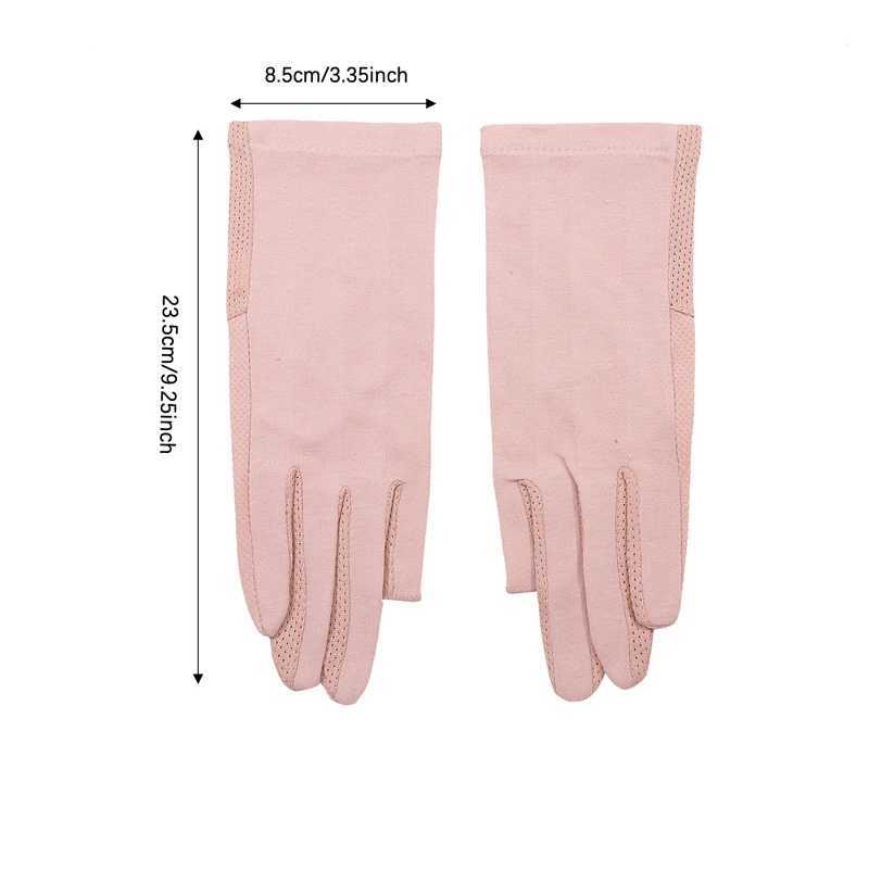 Summer and Autumn Womens Thin Lace Show Finger AK Finger Cycling UV Sunscreen Finger GlovesW241018