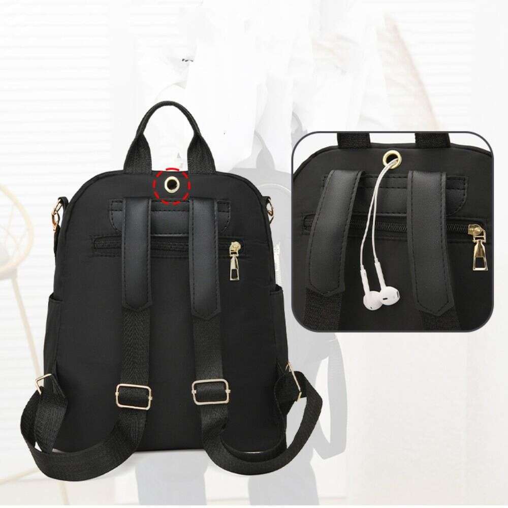 Fashion Nylon Backpack Multifunctional Large Capacity Student Shoulder Bag Women