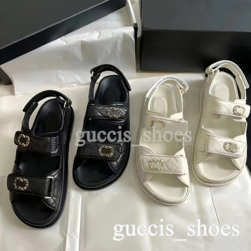 Women sandale Calfskin Dad shoes Sandals Quilted Designer Sandles Shoes Platform Flats Low Heel Wedge Diamond Buckle Sandal Slip On Ankle Strap S