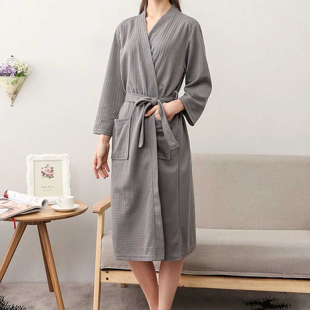 Women Spring Summer Kimono Couple Long Sleeve Bath Robe Quick Dry Absorbent Bath Towel Unisex Fashion Thin BathrobeXJ241018