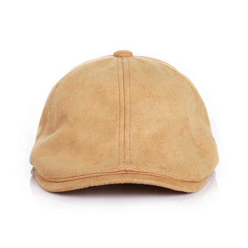Classic Suede Baby Boys Hat Soild Color Adjustable Baby Cap for Girl Fall Winter Kids Beret Infant Accessories Photographic Prop LX241018