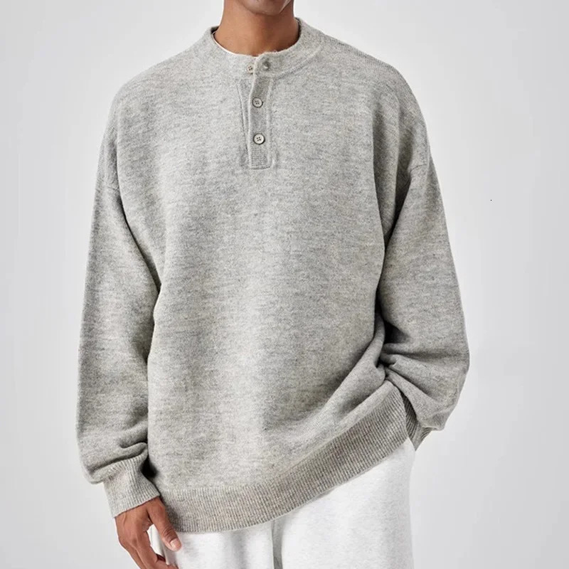 Mens Autumn and Winter Sweater Knitwear Lazy Senior Neutral Top Womens Casual Crewneck 241018