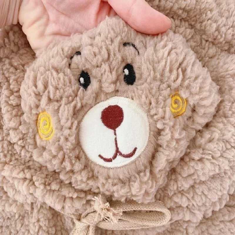 Winter Hat With Mask Bear Lamb Beanie Hats Warm Thickened Ear Protection Skullies Beanies for Women Girl Kawaii LX241018