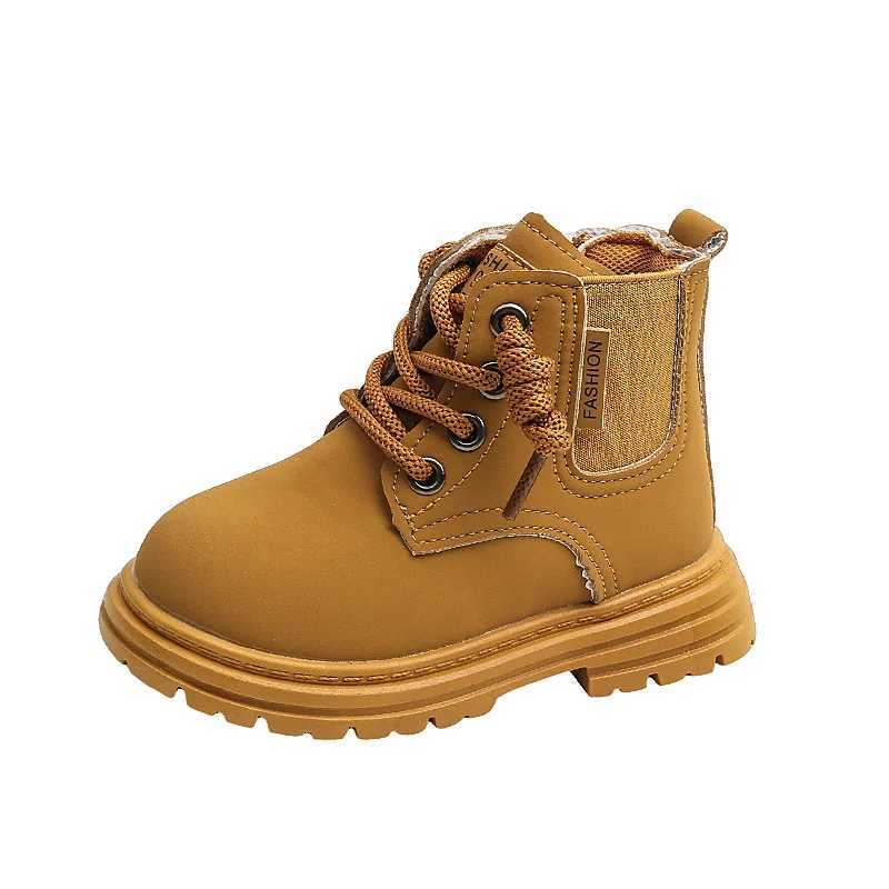 Boots New Kids Shoes Boots for Girl Spring Autumn Solid Color Boys Causal School Boots Fashion Versatile Children Platform Ankle Boots H241018
