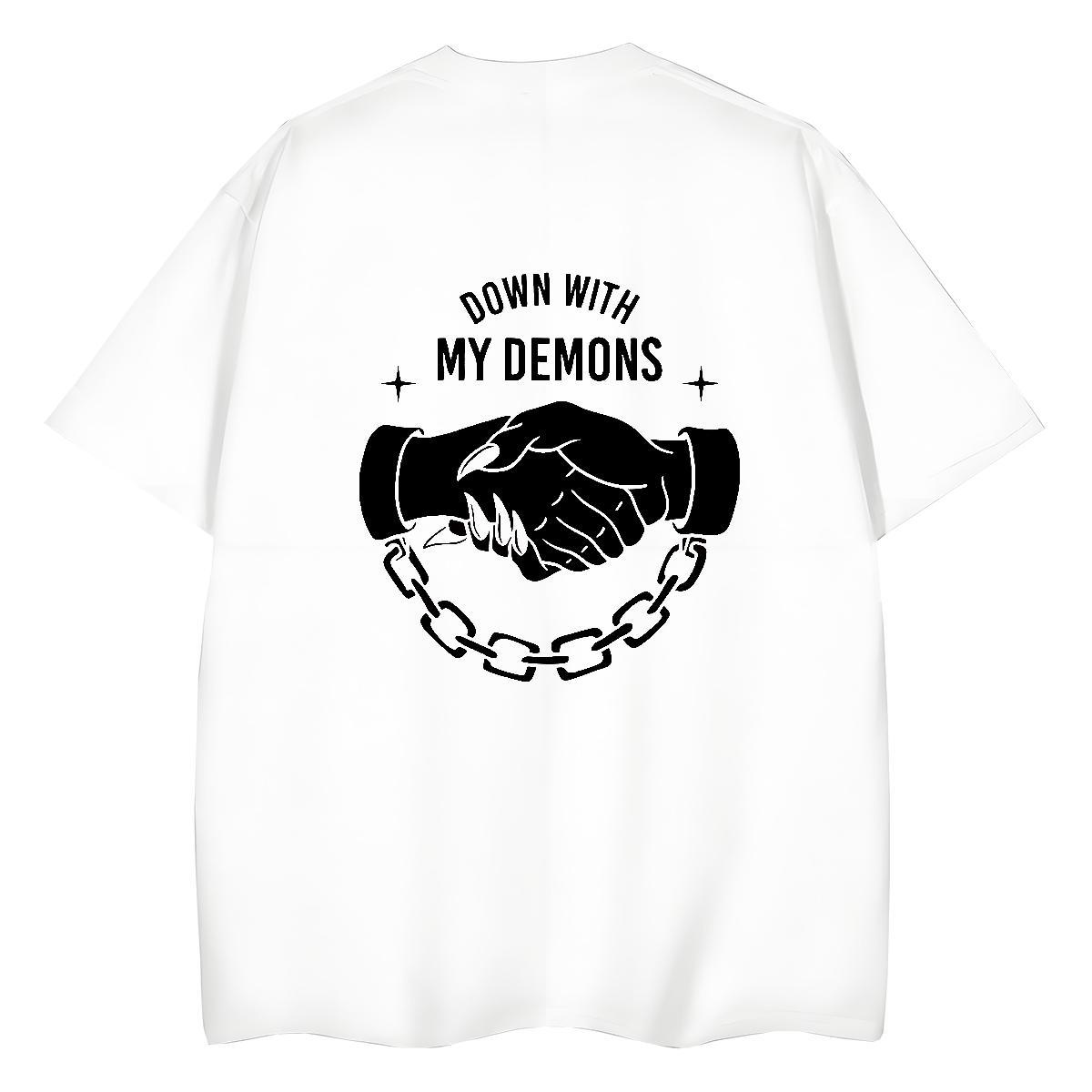 New Woman T Shirts 230g Cotton O Neck Short Sleeves Spring Summer hands Women Tees Soft Skull Top Shirts