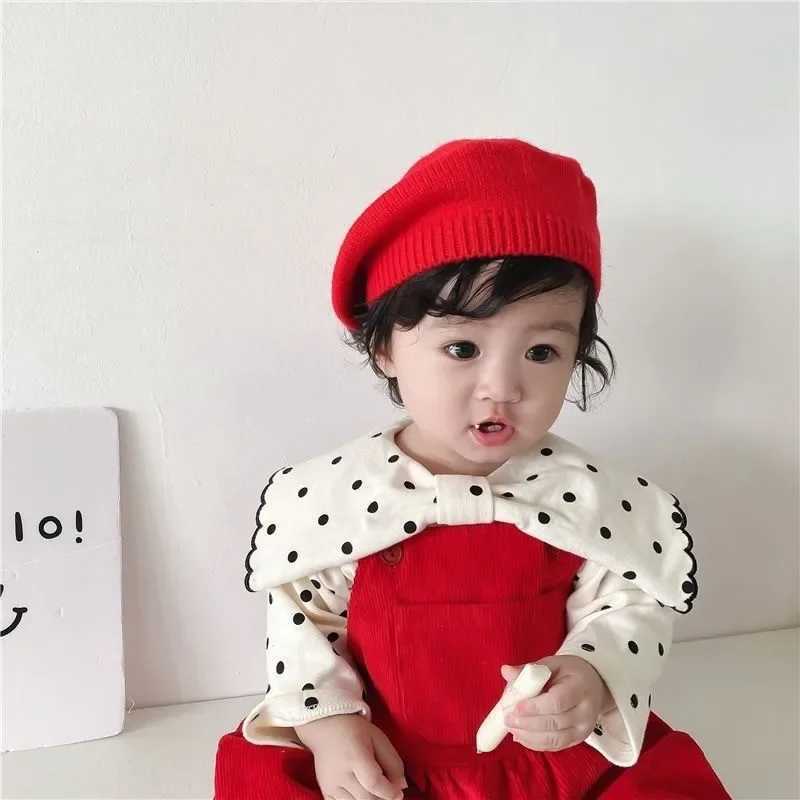Fashion Knit Beret Multicolor Children Baby Hats Autumn Winter Styling Accessories Hipster Painter Hat for Girls Kids Bonnet LX241018