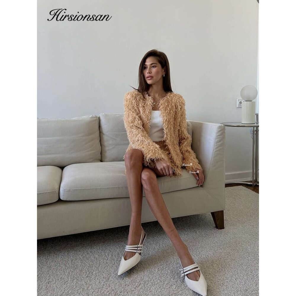 Hirsionsan Christmas New Year Women Sets 2 Pieces Tassels Female Soft Cardigan & Mini Dress Elegant Ladies Knitted Tracuit