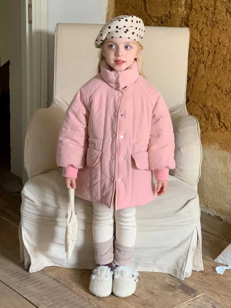 Korean childrens clothing girls cotton winter new item fashionable to keep warm cotton thick loose jacket comfortable M241018