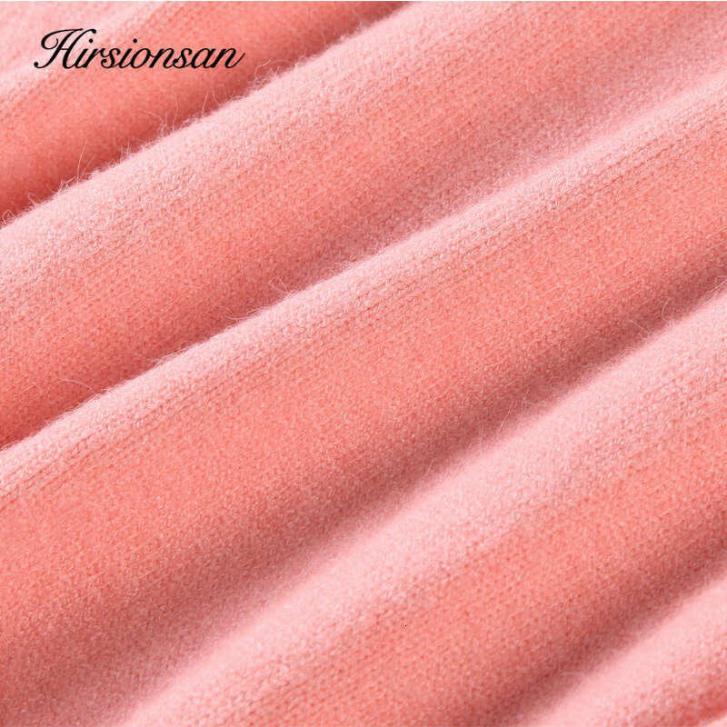 Hirsionsan Elegant Cashmere Knitted Sets Women 2023 Winter Warm Basicl Two Pieces Loose Sweater And Harem Pants Female Tracuit