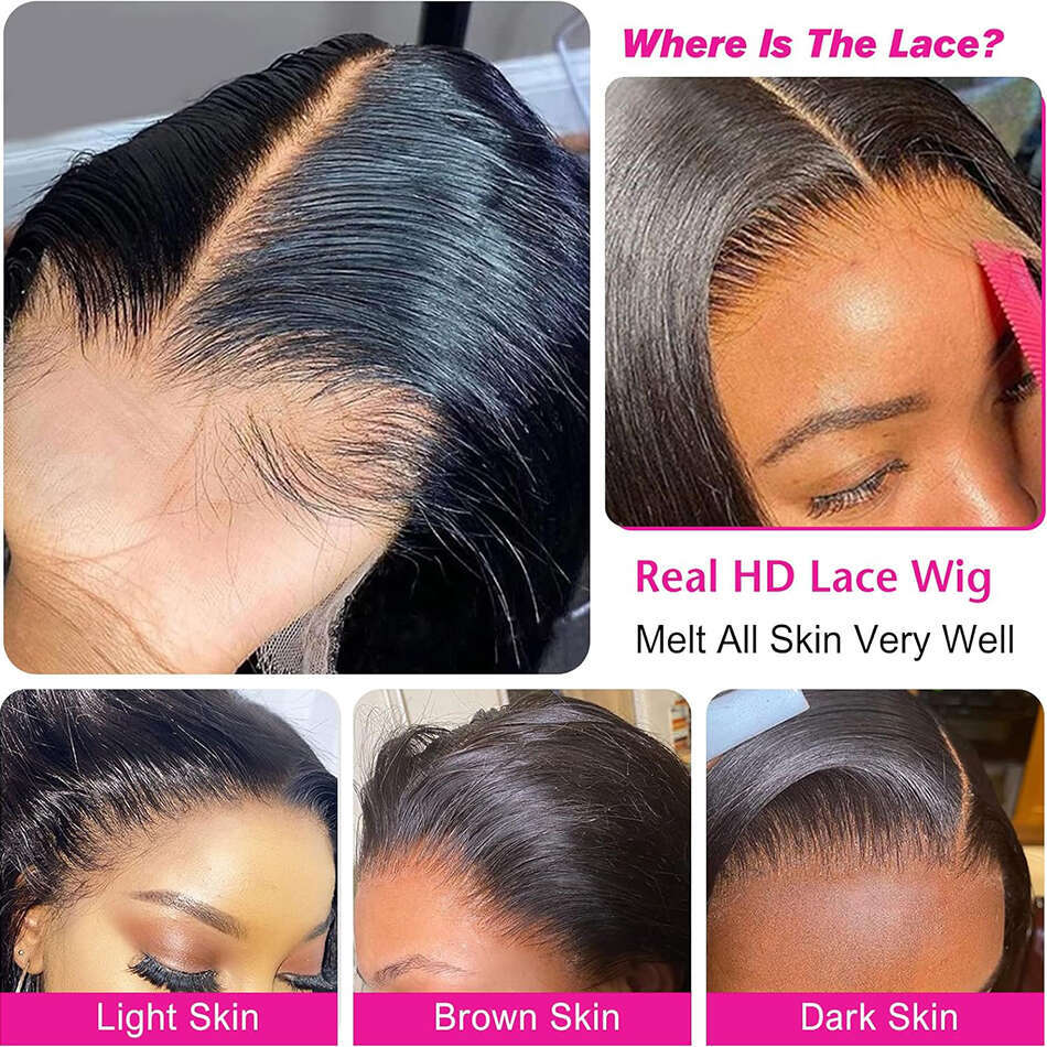 Body Wave Wigs Front Pre Plucked With Baby Brazilian 13x4 Virgin Human Hair Lace Frontal Wig For Women