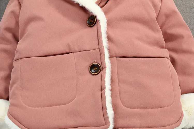 OLEKID Autumn Winter Baby Wool Jacket Cartoon Hoodie with Velvet Baby Coat Newborn Baby Clothing Kindergarten Park M241018