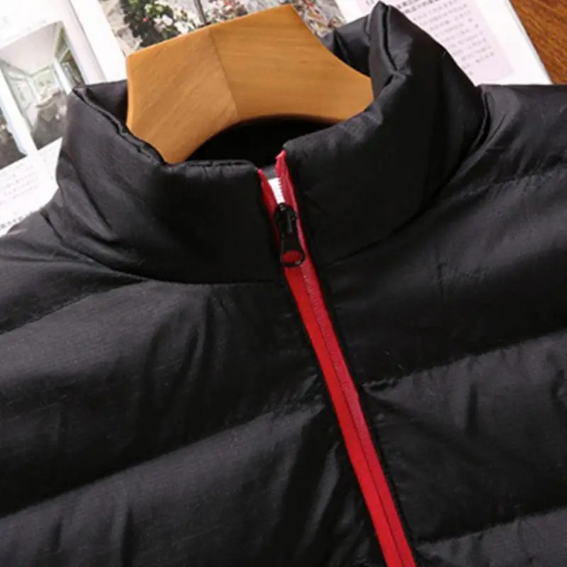 Stand Up Collar n Padded Lightweight And Delicate Cotton Coat Waterproof Zipper Down Jackets Mens Keep Warm 241018