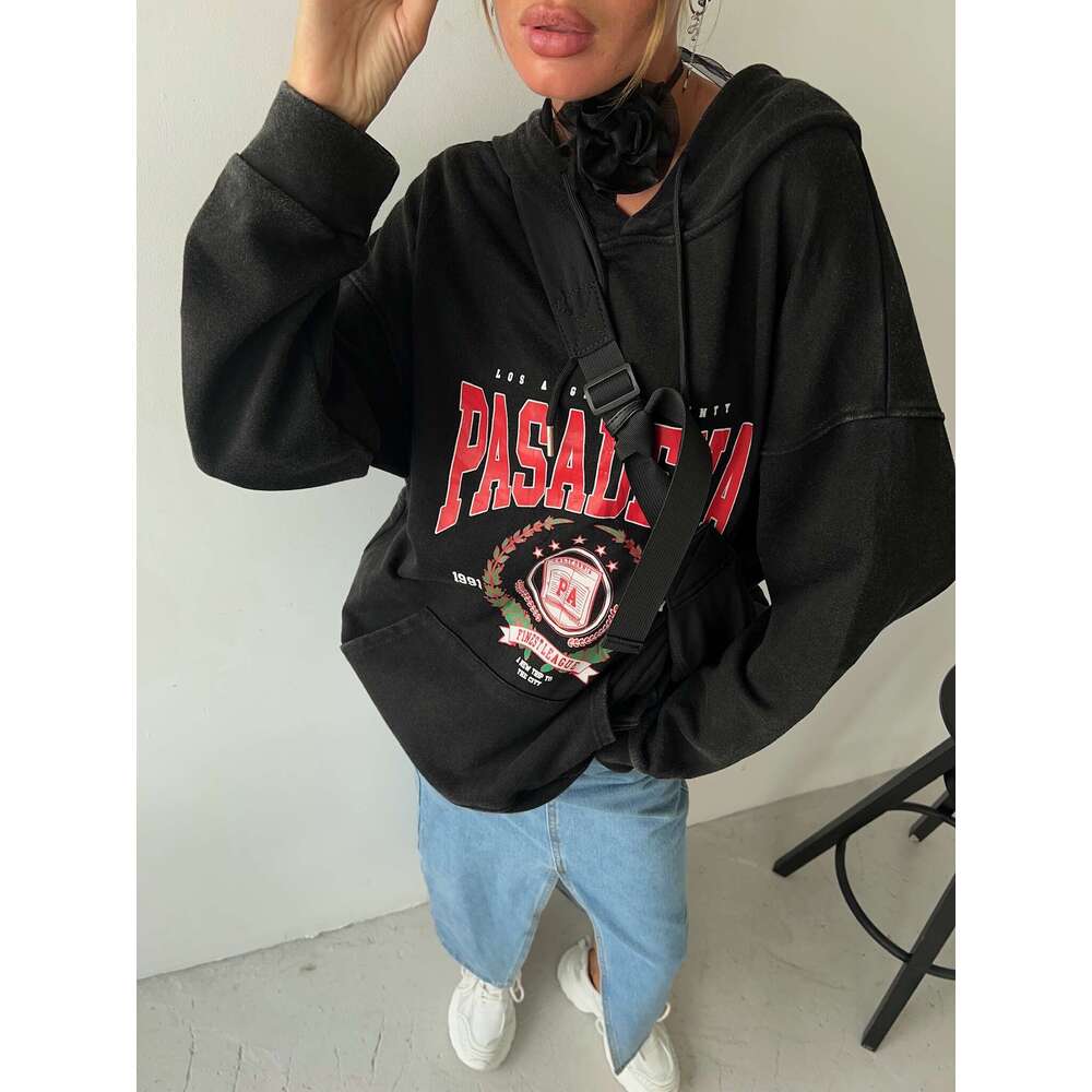 Hirsionsan Retro Washed Sweatshirt Women Loose Oversized Streetwear Trendy Pullovers Hoodies Autumn Female Cotton Couple Tops