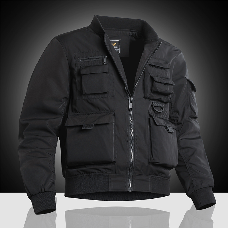 Spring And Autumn Japanese Functional Multi Pocket Outdoor American Retro Work Suit Flight Loose Baseball Uniform Jacket