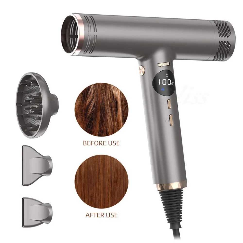 Professional hair dryer hot air cold air dual air temperature controlled styling tool salon hair negative ion high-speed powerful W241018