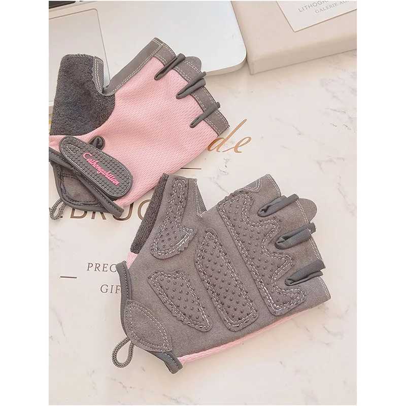 Mens Womens Summer Equipment Yoga Half Finger Ice Silk Fitness Gloves Non slip Exercise Bicycle Gloves N23W241018